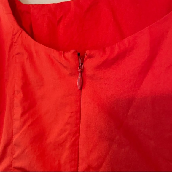 BODEN Sleeveless Panelled Midi Dress In Blood Orange - Picture 8 of 12